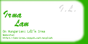 irma lam business card